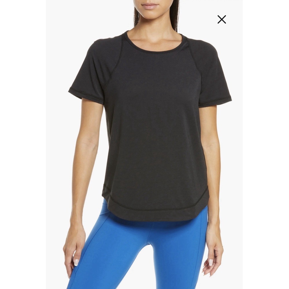 Sweaty Betty Women Black Breathe Easy Circuit T-Shirt Workout Activewear